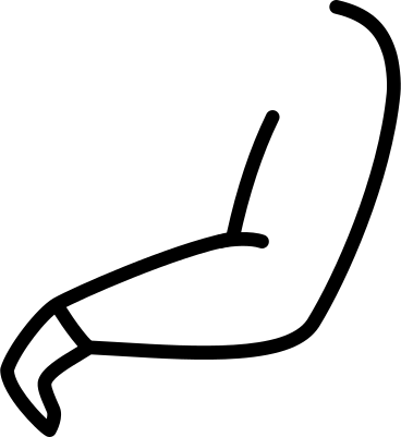 Bent arm PNG, SVG
