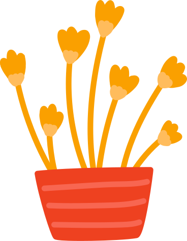 Цветы в горшке в PNG, SVG