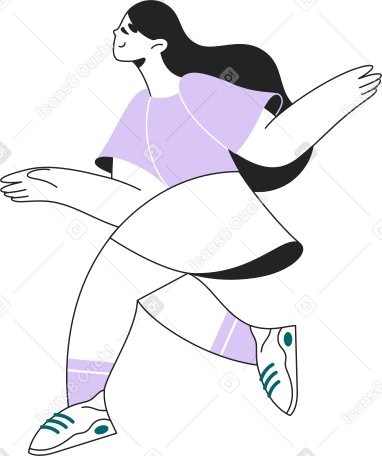 dancing girl Illustration in PNG, SVG