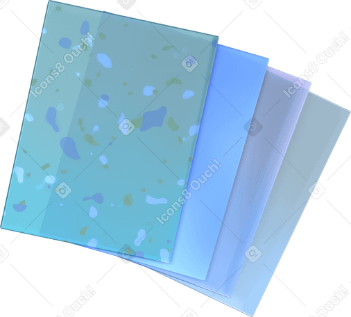 3D Cartões plásticos monocromáticos PNG, SVG