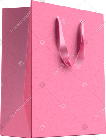 Розовый бумажный пакет в PNG, SVG