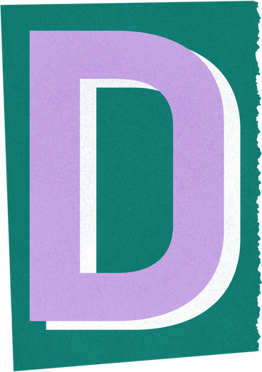 Collage capital letter d PNG, SVG