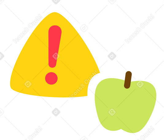 apple and triangle sticker PNG, SVG