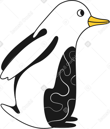 penguin closed beak PNG, SVG