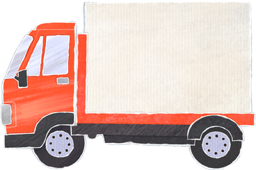 red big truck PNG, SVG