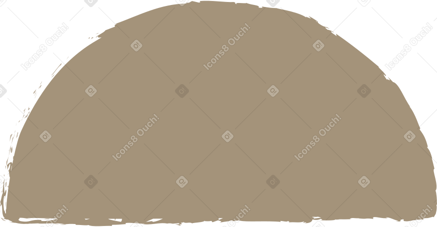 grey semicircle Illustration in PNG, SVG