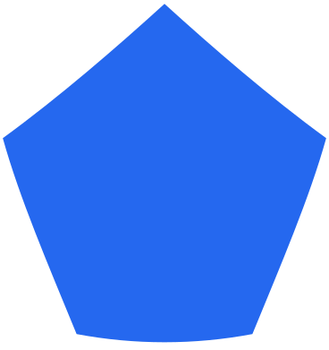 Fünfeck blau PNG, SVG