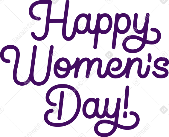 행복한 여성의 날 레터링! 텍스트 PNG, SVG