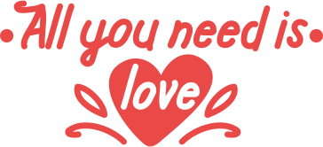 all you need is love PNG, SVG