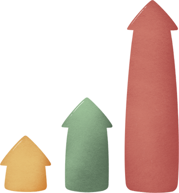 Three arrows growth up PNG, SVG