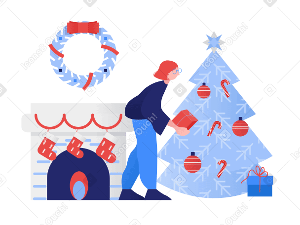 Рождественские подарки в PNG, SVG