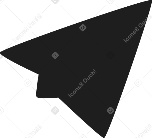 shadow of paper plane Illustration in PNG, SVG