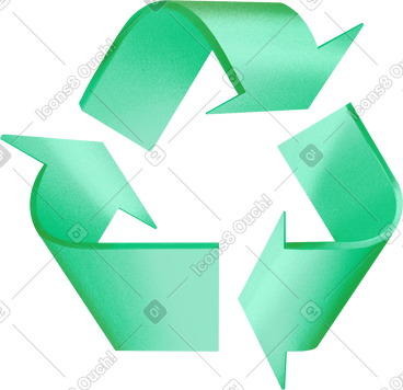 Green arrows as a sign of recycling PNG, SVG