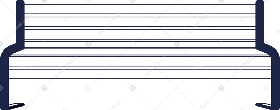 bench line Illustration in PNG, SVG