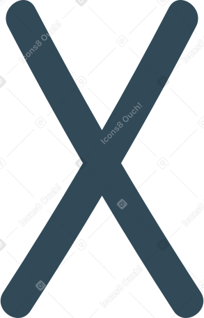 x dark blue Illustration in PNG, SVG