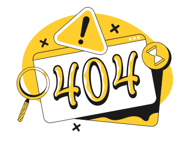 Scritta 404 con punto esclamativo e testo del segno della clessidra PNG, SVG