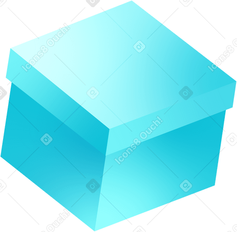 蓝色盒子 PNG, SVG