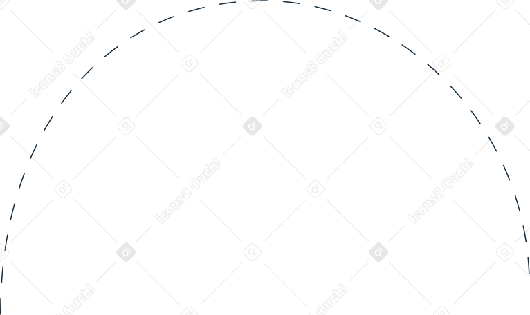 Пунктирная полукруглая линия в PNG, SVG