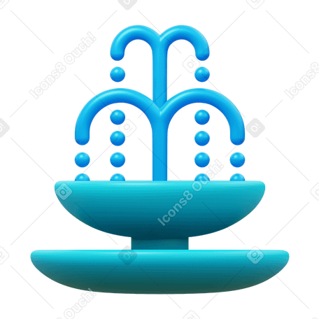 3D fountain PNG, SVG