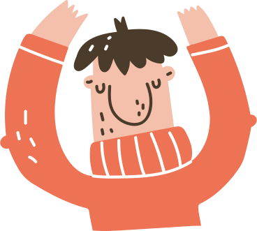 man with two raised hands PNG, SVG