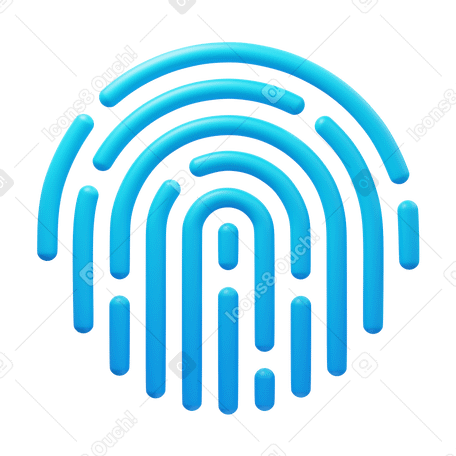 3D fingerprint PNG, SVG