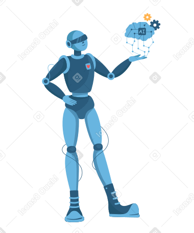 Android holds artificial intelligence in its hands PNG, SVG