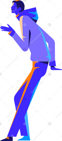 Стоящий мужчина, вид сбоку в PNG, SVG