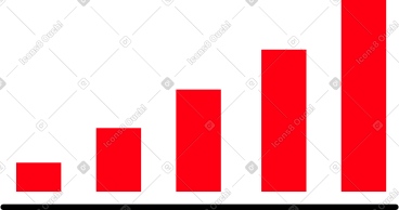 Rising graph chart PNG, SVG