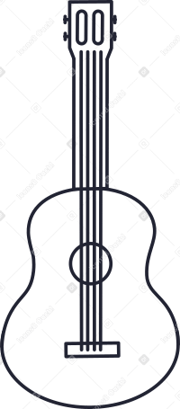 guitar Illustration in PNG, SVG