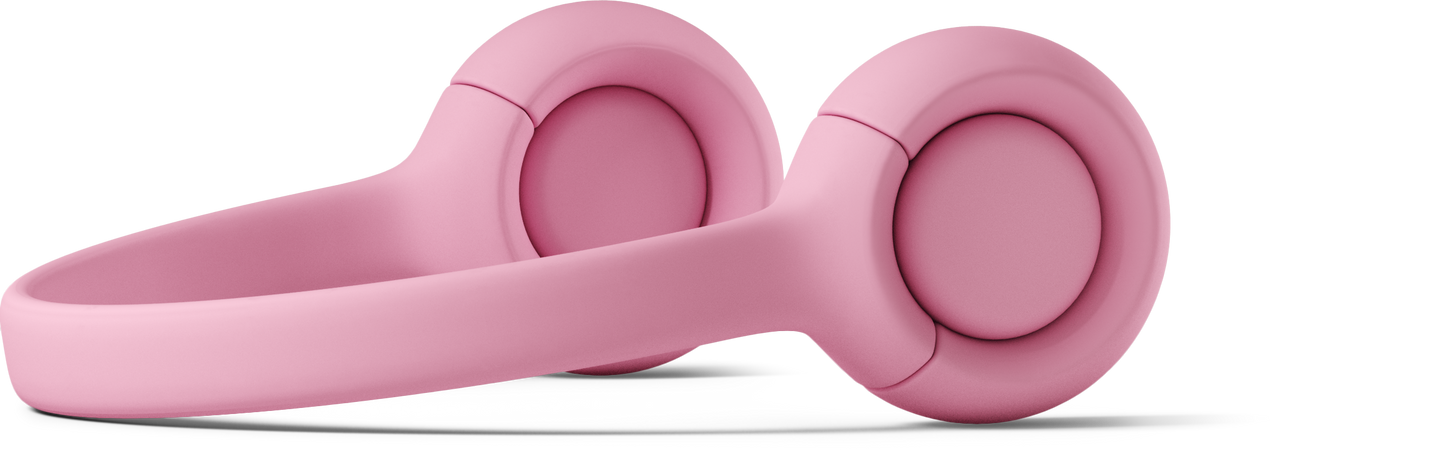 pink headphones on ground Illustration in PNG, SVG