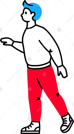 man leaned forward and held out his hand PNG, SVG