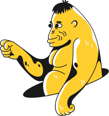 Affe kingkong halten PNG, SVG