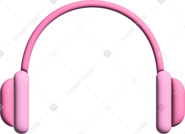 大きなピンクのヘッドフォン PNG、SVG