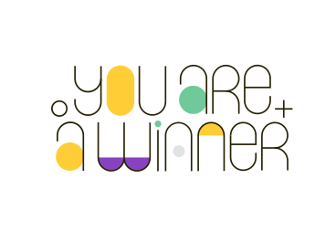 Lettering you are a winner PNG, SVG