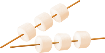 marshmallows on sticks PNG, SVG