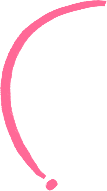 curved pink line with a dot on the end PNG, SVG