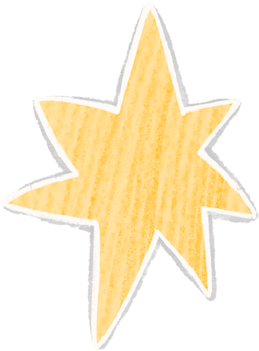 yellow star with seven ends PNG、SVG