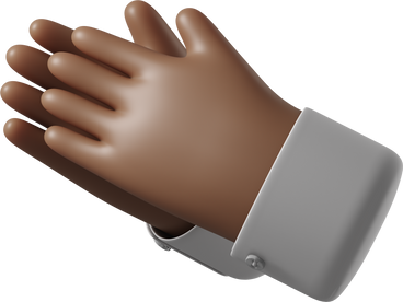 Mani di pelle marrone scuro che battono le mani PNG, SVG