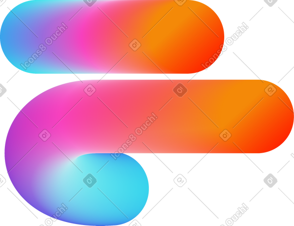 rainbow twisted spot PNG, SVG