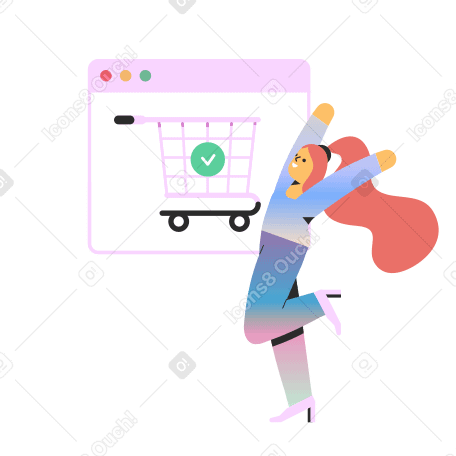 Online shopping order  Illustration in PNG, SVG