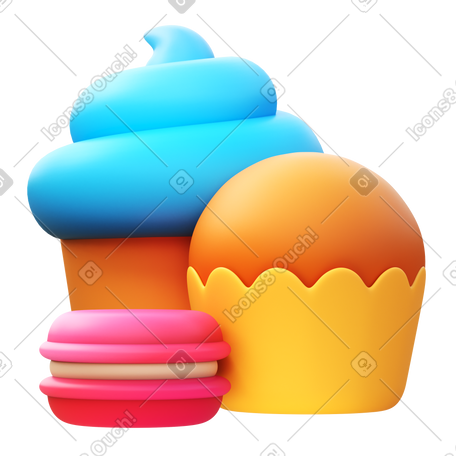 3D dessert PNG, SVG