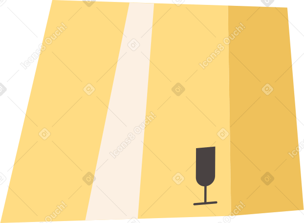 Caja de cartón con marca de agua PNG, SVG