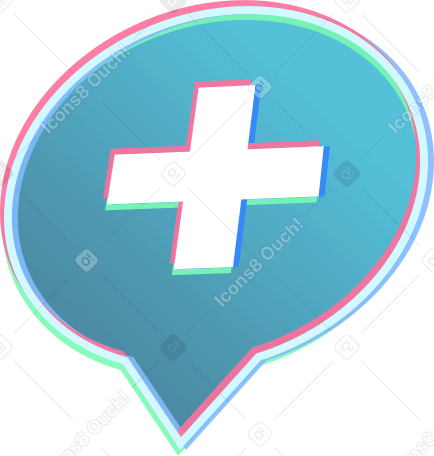 bubble with a cross PNG, SVG