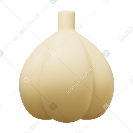 3D garlic PNG, SVG