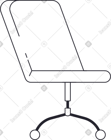 White office chair PNG, SVG