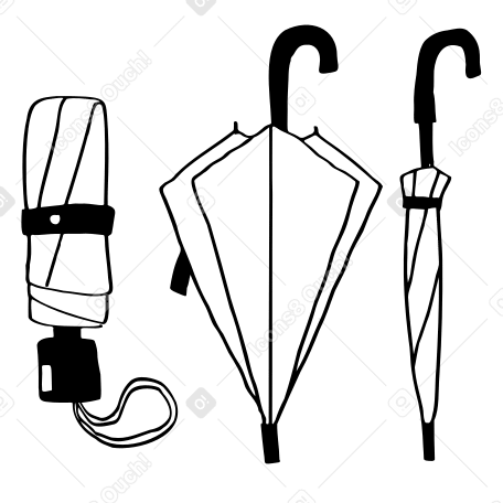 Diversi tipi di ombrelli PNG, SVG