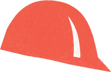 red construction helmet PNG, SVG