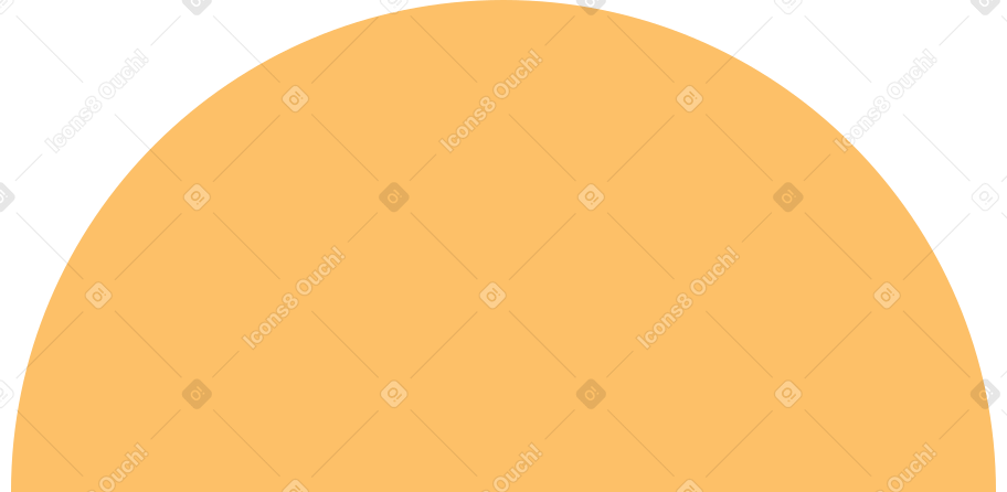 orange semicircle Illustration in PNG, SVG