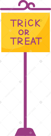 trick or treat sign PNG, SVG