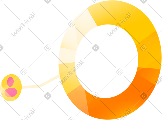 donut chart with user icon PNG, SVG